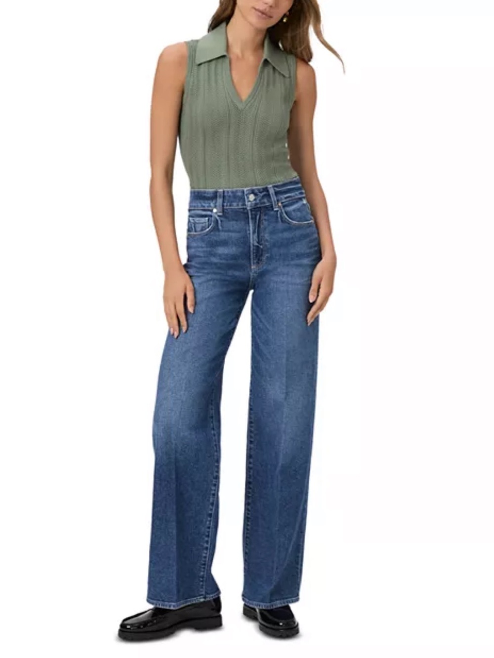 Sasha High-Rise Stretch Wide-Leg Jeans - Picture 2 of 4